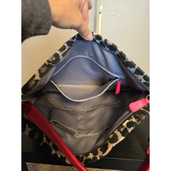 Coach Parker Ocelot Hobo purse in great condition animal print and red leather - Picture 8 of 9